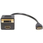 StarTech.com Splitter video HDMI vers HDMI et DVI de 30 cm (HDMISPL1DH)