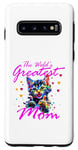 Coque pour Galaxy S10 Chat arc-en-ciel avec inscription « This is what the greatest mom looks »
