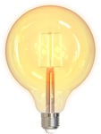 QNECT Smart Home LED-filamentlampa, E27, WiFI 2,4GHz, 5,5 W, dimbar