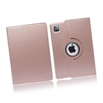 FOR APPLE IPAD PRO 12.9 INCH 2020 PLAIN COLOUR ROSE GOLD STAND VIEW BOOK IPAD PROTECT CASE COVER