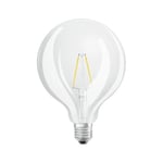 Osram - Led-Glödlampa Med Filament - Form: Glob - Klar Finish - E27 - 2.5 W - Klass F - Varmt Vitt Ljus - 2700 K