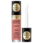 Eveline Cosmetics Wonder Match Velour CheekLip rouge och flytande läppstift 01 4,5 ml (P1)