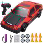 2.4g Drift RC-bil 4wd RC Drift Bil Leksak Fjärrkontroll Gtr Modell Ae86 Fordon Bil RC Racing Bil Leksak För Barn Julgåvor Fk  (FMY)