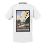 T-Shirt Enfant Paris New York Paquebot Affiche Poster Vintage Voyage Art Deco 30's