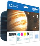 Genuine Brother LC1240 C/M/Y/BK Multipack 4-Pack Brother Printer Ink Cartridges