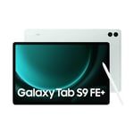 Samsung Galaxy Tab S9 FE+ Tablet with S Pen, 256GB, Long-lasting Battery, Mint, 3 Year Manufacturer Extended Warranty (UK Version)