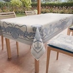 PETTI Artigiani Italiani - Nappe Anti-Taches carrée 140 x 140 cm, pour Table de Cuisine, Motif Ancora X4 Places (140 x 140 cm) 100% fabriquée en Italie