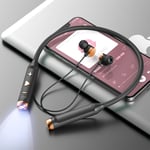 OLAF Casque Sans Fil Bluetooth 5.1 Écouteurs Tour De Cou Magnétique Sport Écouteurs HIFI Avec Micro Léger Prise En Charge Du Casque TF Carte-Noir