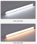 Svart LED-List med rörelsesensor, magnetisk, automatisk LED, varmvit/kallvit, 40cm