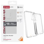 ZAGG Gear4 Crystal Palace D30 Protective Case for Samsung Galaxy S23,+, 6.6in, Slim, Shockproof, Wireless Charging, Advanced Impact Protection, Solid Grip, Lightweight, (Clear)