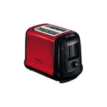 Grille Pain - Toaster Electrique Moulinex Subito LT260D11 - 2 fentes - Rouge - Thermostat 7 positions