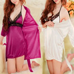 Fashion Women Sexy Lace Lingerie Set Sleepwear Underwear Nightdr Pink One Size