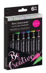 Crafter's Companion Spectrum Noir-Outline Marker-Dazzling Brights (Pack of 6), One Size