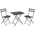 EMU Arc En Ciel Steel Garden Bistro Table and Chairs Set