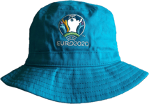 Euro 2020 Bucket Hat (Size OSFA) Adult Football Blue Logo Cap - New