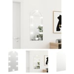 The Living Store Spegel med LED-lampor 90x45 cm glas valvformad (335864+326089) -  Speglar