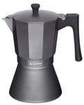KitchenCraft Le’Xpress 9 Cup Charcoal Black Stovetop Espresso Maker 470 ml 16oz