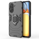 SKALO Xiaomi Redmi 13C 4G Armor Hybrid Metallring skal - Svart Svart