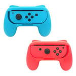 Poignée Switch Contrôleur de Jeu Poignée Ergonomique pour Nintendo Switch Joy-Cons Manette Silicone Joystick - Bleu et Rouge