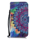 Draamvol Samsung A32 5G Case Leather,Protective Flip Wallet Card Slots Bumper with Corful Magnetic Clasp Kickstand Cover for Samsung Galaxy A32 5G Phone Case,Mandala