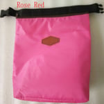 Picnic Bag Lunch Carrier Thermal Insulation Rose Red