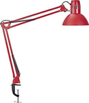 MAUL lampe de bureau MAULstudy en métal | Lampe LED professionnelle | Lampe pince flexible pour le bureau et l'atelier | Haute qualité d'éclairage à LED | Lampe bureau sans ampoule | Rouge