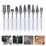 Head Carbide Rotary File Milling Cutter Burr Drill Bits Rotary Tool For Dremel