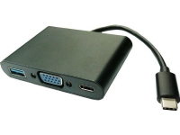 HUB USB Alt Mode USB/Video DP Alt Mode, black, plastic bag 2560x1600@60Hz, USB PD