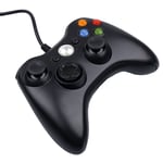 Black Wired Manche De Jeu Sans Fil Noire De Qualité Supérieure 2.4ghz, Controlleur De Manette De Jeu Pour Xbox 360