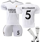 24-25 Nya #5 Bellingham Real Madrid Lag Fotbollströjor Tränings T-shirts Kids 22(120-130cm)