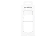 Samsung Galaxy Z Flip4 Coque de Protection Fine avec Boucle de Doigt Surface Souple Design Durable Version US Transparent