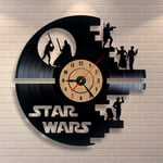 Black Wall Clock Star Wars Vinyl Record Design