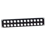 Adam Hall 19" Parts 872214 - 19" U-Shaped Rack Panel 24 Sockets 2 U