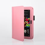 Baby Pink Luxury Multi Function Standby Case for the New Kindle Fire HD 7" Tablet 16GB or 32GB with Built-in Magnet for Sleep / Wake Feature + Screen Protector + Capacitive Stylus Pen