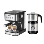 GEEPAS 20 Bar Espresso Cappuccino Coffee Machine & 450W Coffee Grinder Set