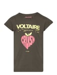 Zadig & Voltaire Kids Short Sleeves Tee-Shirt Khaki Green