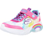Skechers Rainbow Racer Pink Multi Mesh Trainers Shoes
