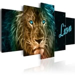 Billede - Gold lion - 100 x 50 cm - Standard