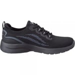 Skechers Ladies DYNAMIGHT 2.0-DAYTIME STRIDE Lace-Up Gym Walking Trainers Black