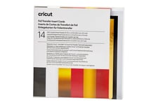 Cricut Royal Flush Sampler - foil transfer insert card - 14 delar - 108 x 108 mm - röd, guld