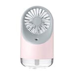 Tmacok 3in1 Humidifier Desktop Fan Personality Candy Color Iron Battery Operated Electric Fan for Table Decor Accessories