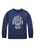 Kids' Ralph Lauren Freshwater Graphic Fleece Sweatshirt, Navy