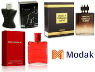 Modak 3 Pack Mens Perfume Figure Out Black,Vanilla Tobacco,Red Skyline EDT 100ml