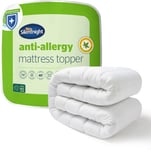 Silentnight Anti-Allergy Single Mattress Topper - Thick Deep Single, White 