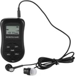 Digital Portable FM Radio, LCD Display Personal Mini Digital Radio with Earphon