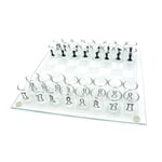 Pilink Chess Board Set Game, Shot Glass Chess Set, Drinking Game Set Durable Reusable, Traditional Tactical Strategy Game for Family
