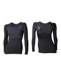 2XU Recovery Compression Long Sleeve Top Womens Black/Black Nero logo - S