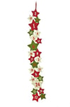 HEITMANN DECO Modern felt advent calendar with stars: Fill in and hang up - Red, Green, White