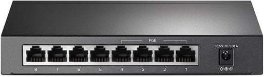 TP-Link PoE Switch 8-Port Gigabit, 4 PoE Ports up to 30 W For Each PoE Port and