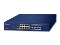 PLANET IPv4/IPv6, 8-Port Managed, Håndtert, L2/L4, Gigabit Ethernet (10/100/1000), Strøm over Ethernet (PoE), Rack-montering, 1U
